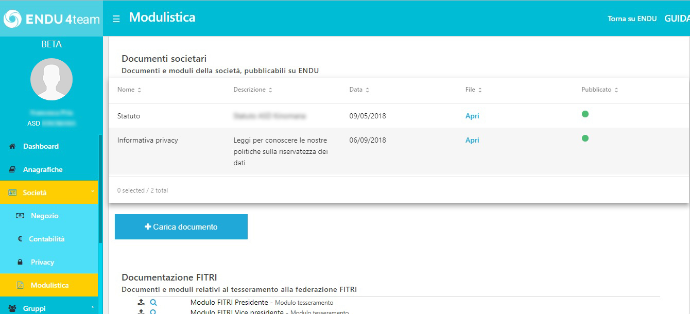 ENDU4team - Primi passi