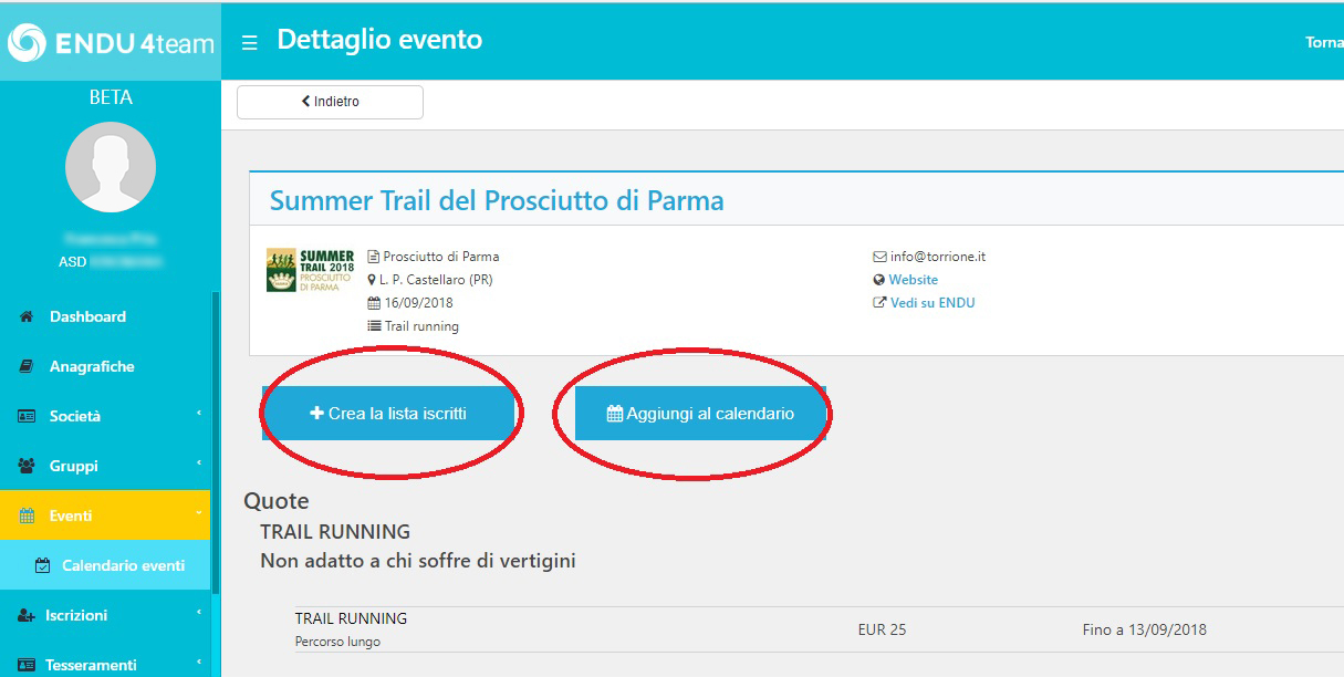 ENDU4team - Primi passi